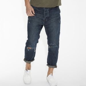 NWT Man x one teaspoon Mr browns relaxed rolled cropped jeans